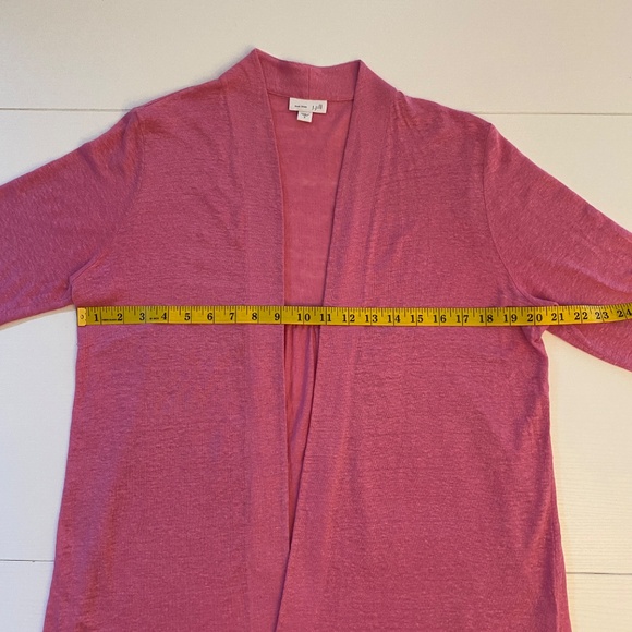 J. Jill Love Linen Pink Open Hi Low Cardigan Size Small - Picture 8 of 12